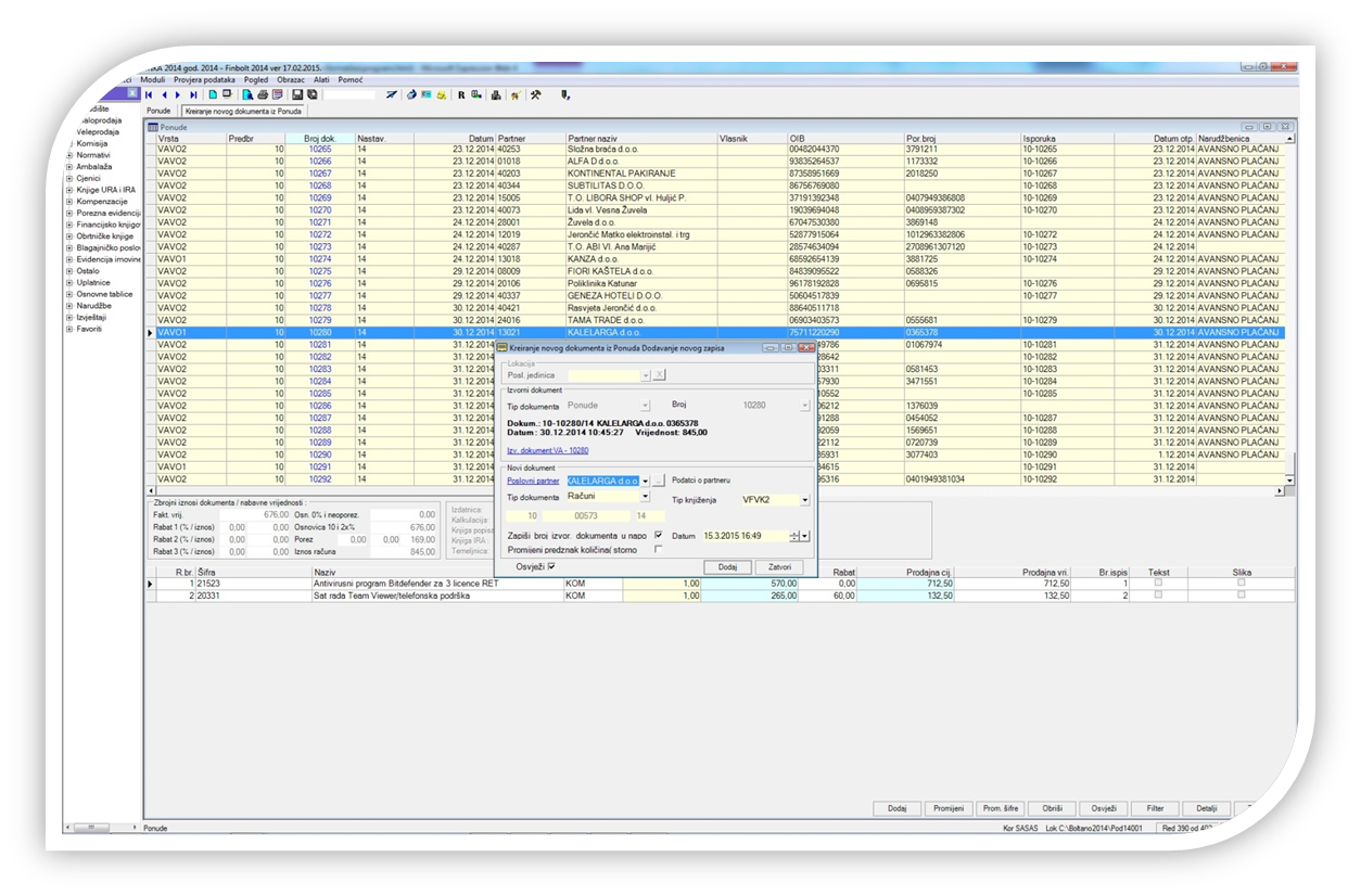 Kreiranje novih dokumenata iz već postojećih dokumenata