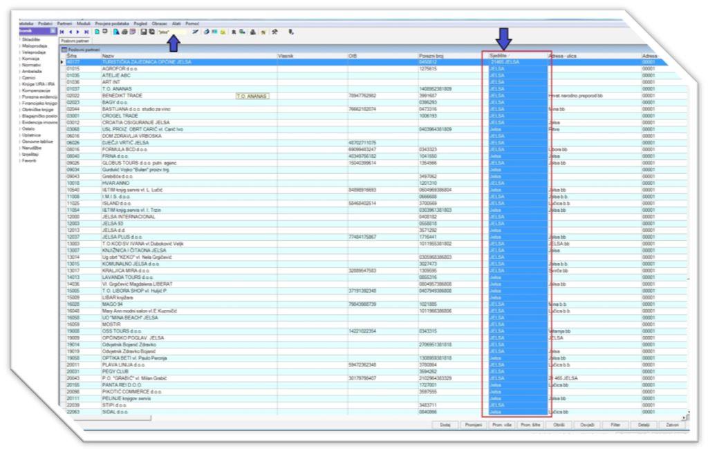 Pretraživanje podataka po svim bitnim poljima